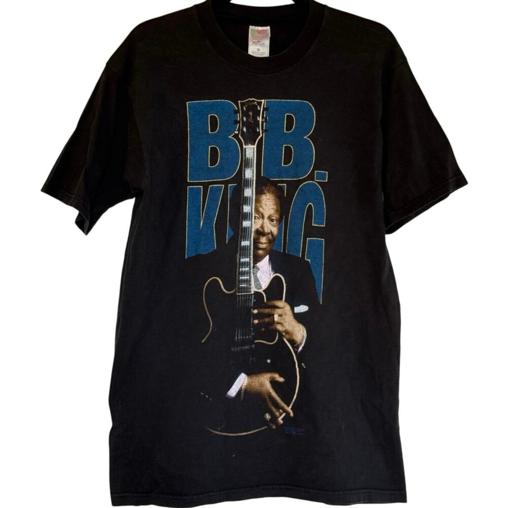 Vintage 90s B.B. King 1998 Blues Guitarist Double Sided Tour Shirt Adult Large